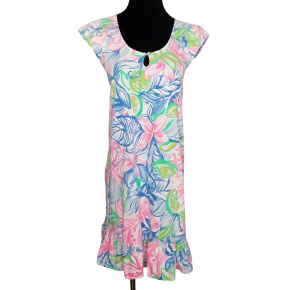 Lilly Pulitzer Rejina Dress Havana Multi Ruffle Mini Dress Womens XS Resort - Picture 1 of 10